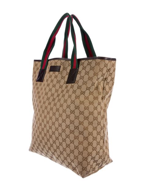 gucci canvas tote bag small.